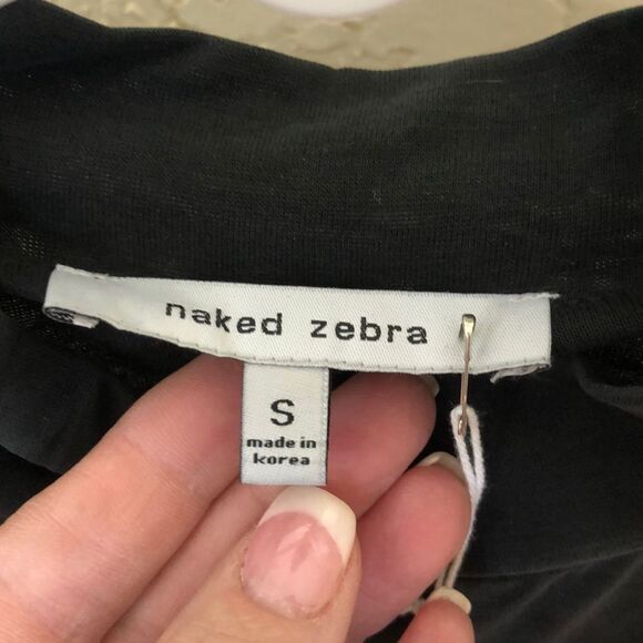 NWT Naked Zebra Black Fringed Tank - Picture 5 of 10